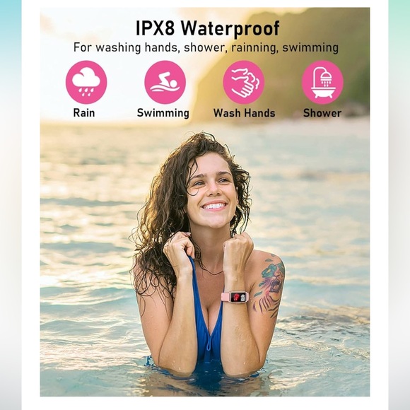 Smartwatch with Pink Strap - Picture 7 of 16